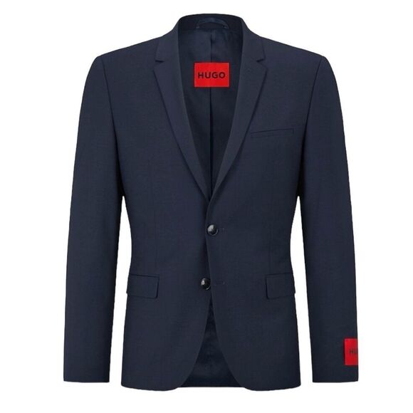Hugo Boss Other - Hugo Boss Men's Blue Suit Jacket 36R Wool Stretch Regular Fit 2 Button Superflex